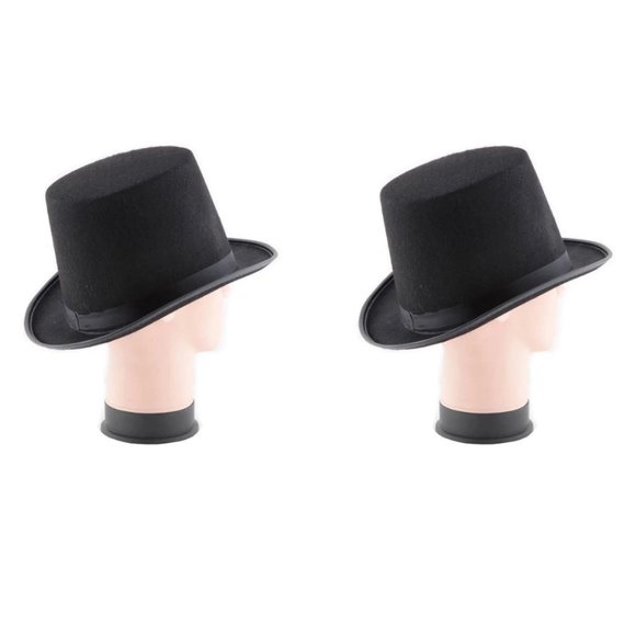 2x Magician Cowboy Charlie Chaplin Hat Costume Cosplay Adult OS unisex - Picture 4 of 4